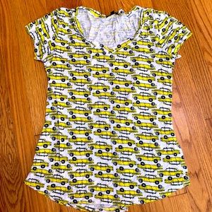 Cupid Taxi Cab V Neck Tee